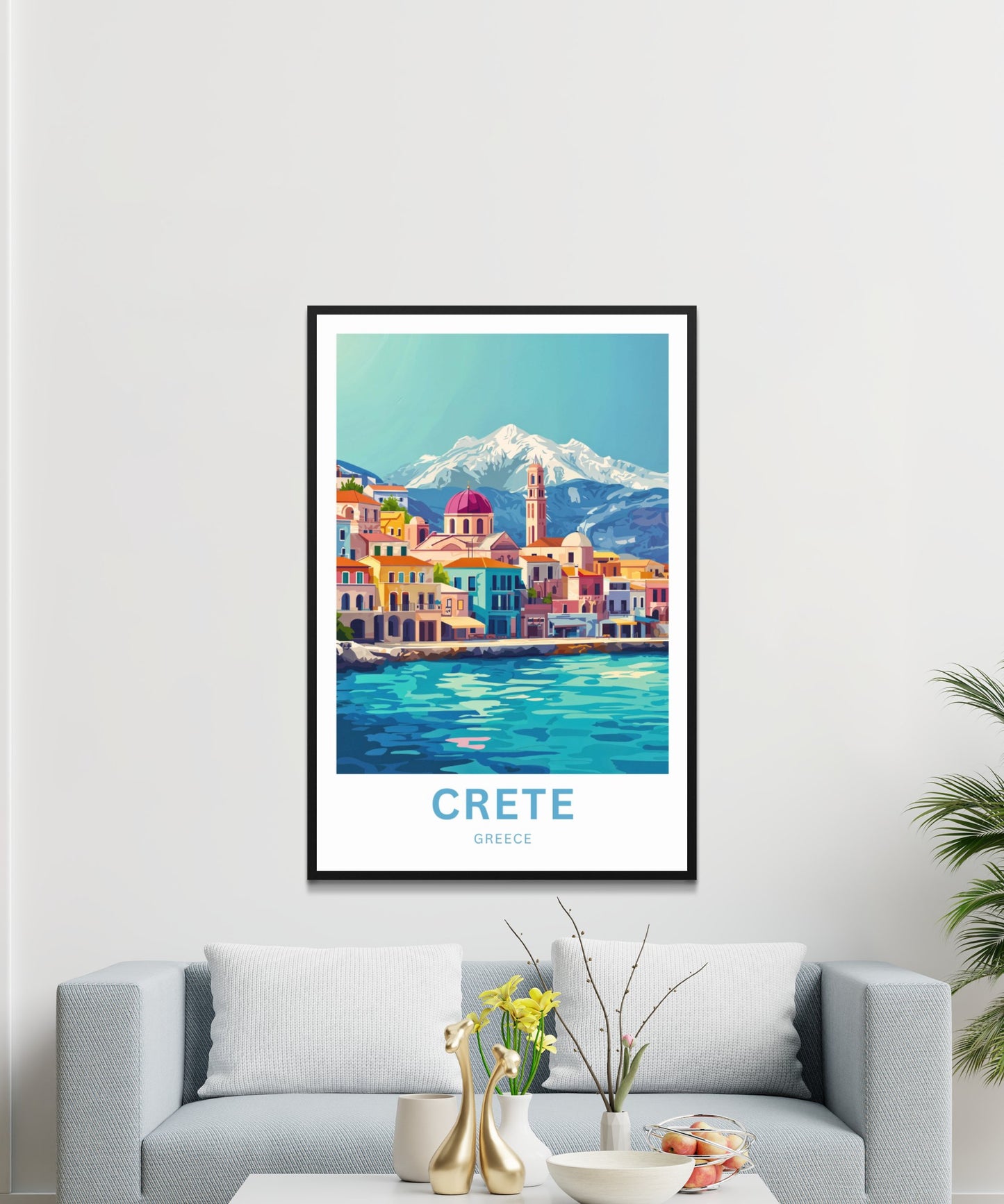 Crete Travel Poster - Chania City in Greece