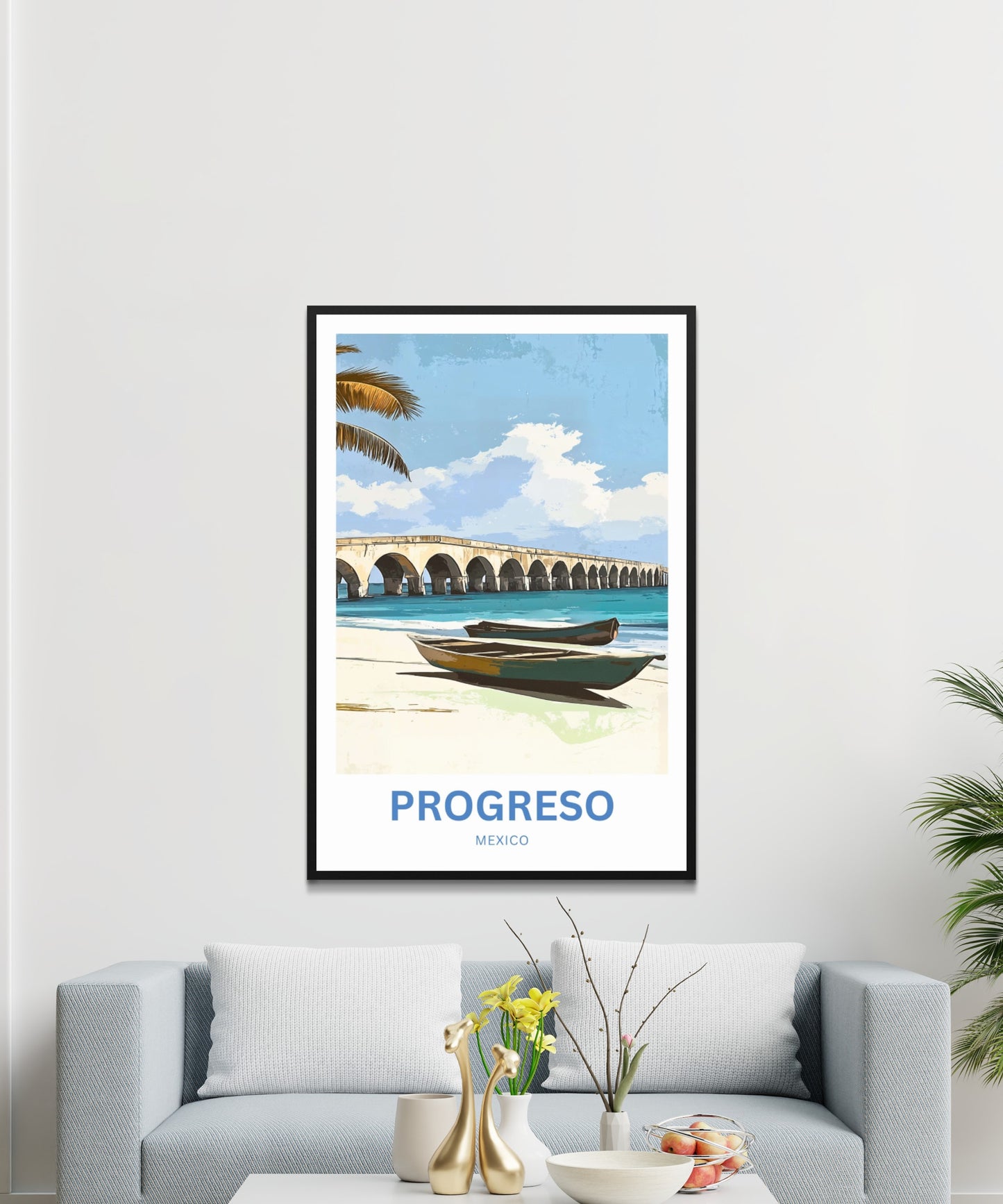Progreso Travel Poster -  Mexico Endless Pier, Endless Summer
