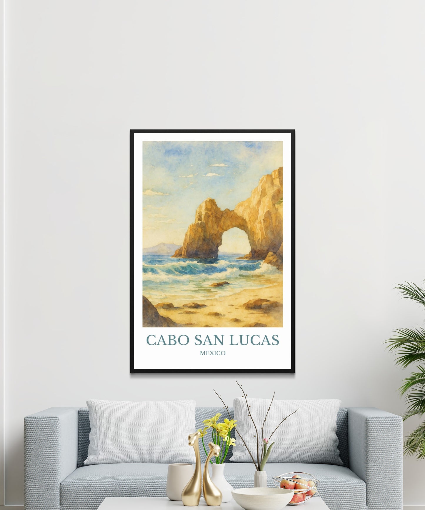 Cabo San Lucas, Watercolor design poster, Mexico Print, Cabo San Lucas Wall Art