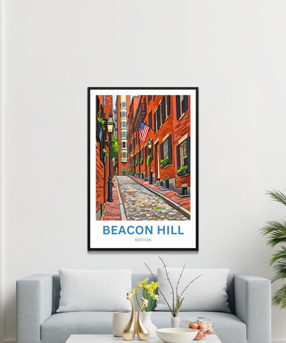 Beacon Hill Travel Poster -  Mesmerizing Street