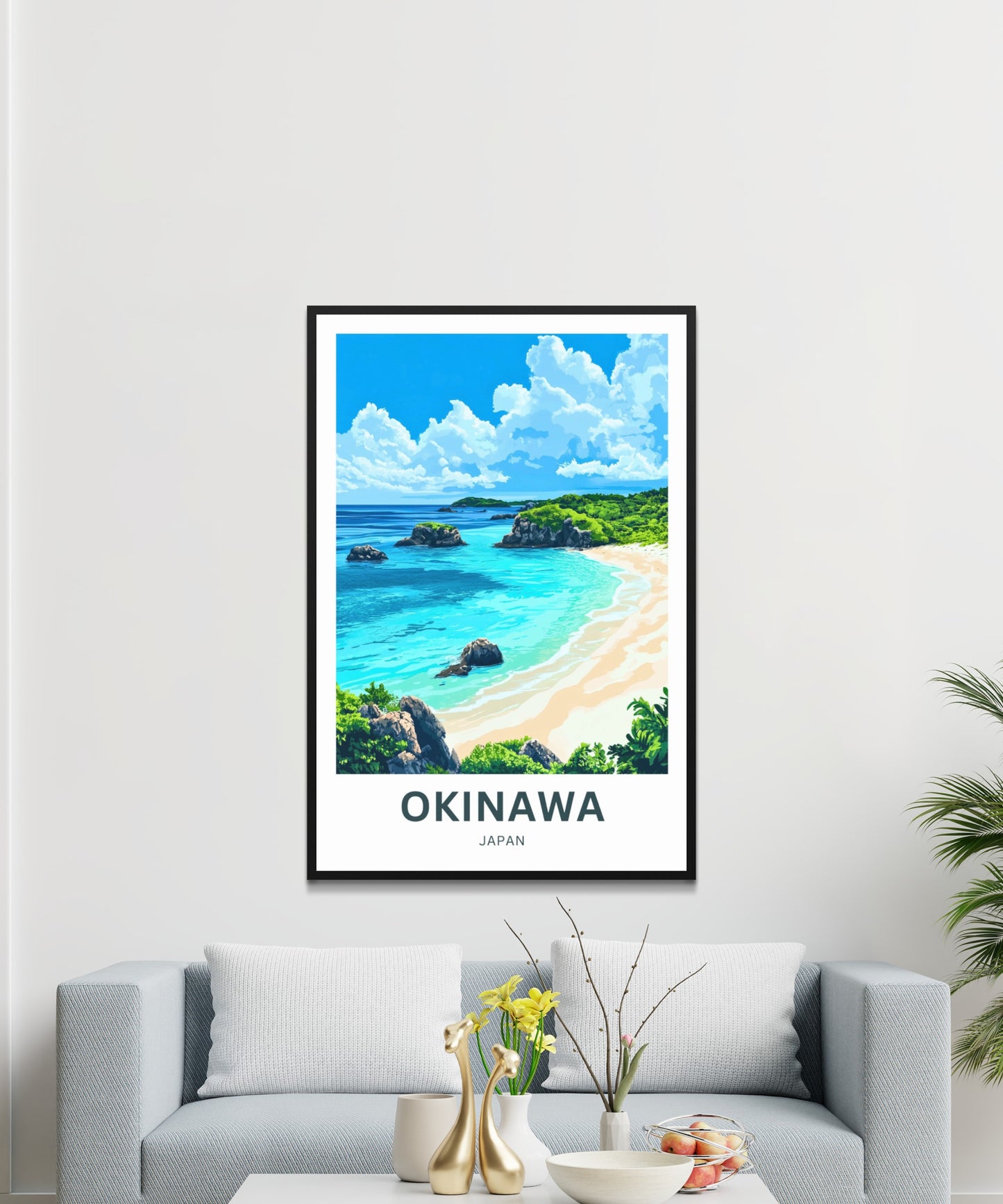 Okinawa Beach Travel Poster  - Japan Captivating Island