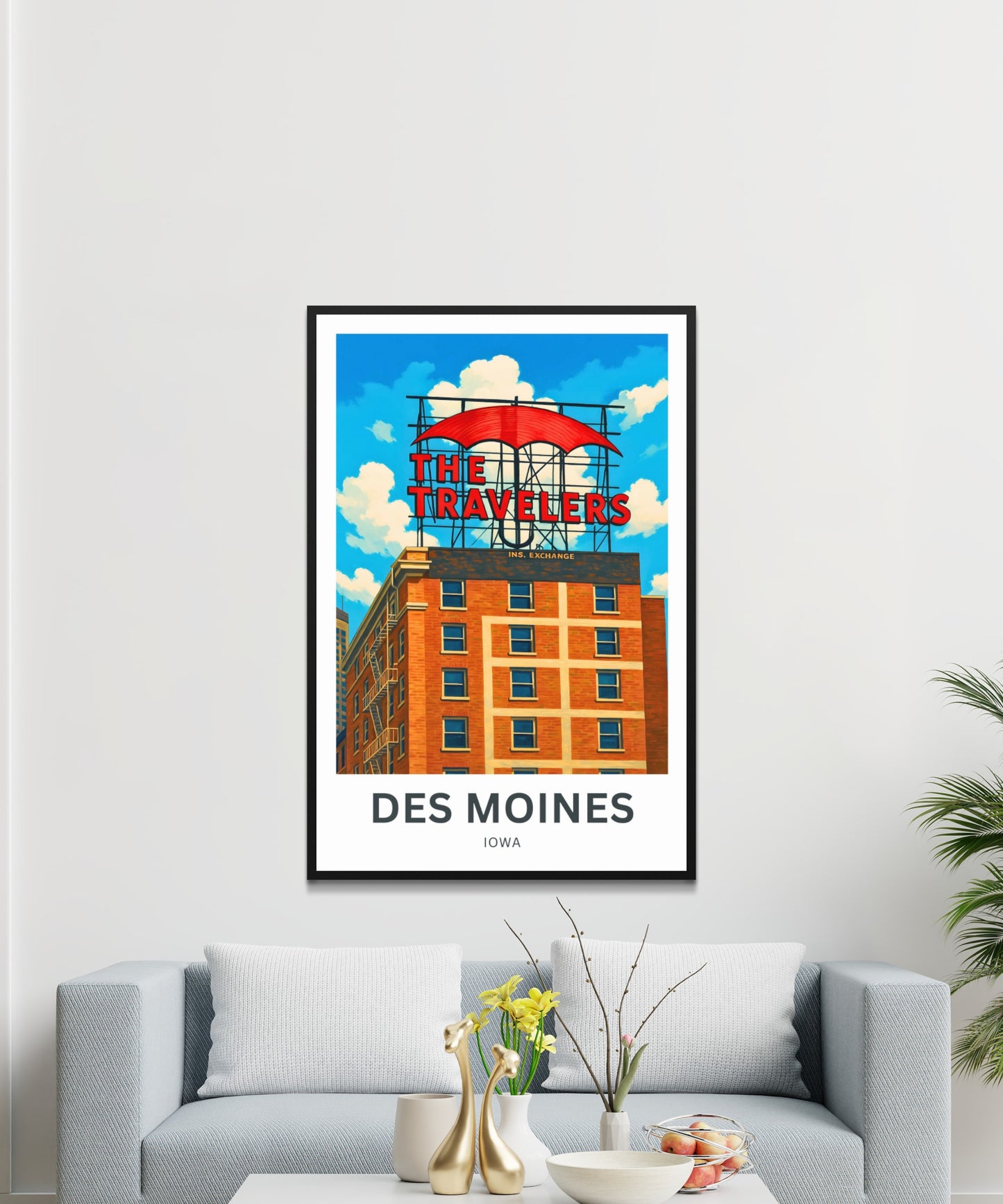 Des Moines Travel Poster - Iowa