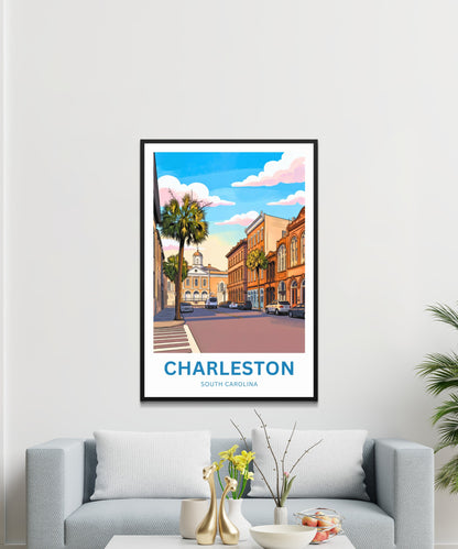 Charleston Historic District Travel Poster - Timeless Charm