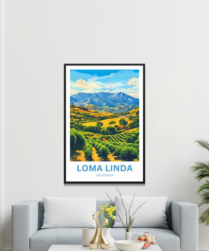 Loma Linda Travel Poster  - The Wellness Hills