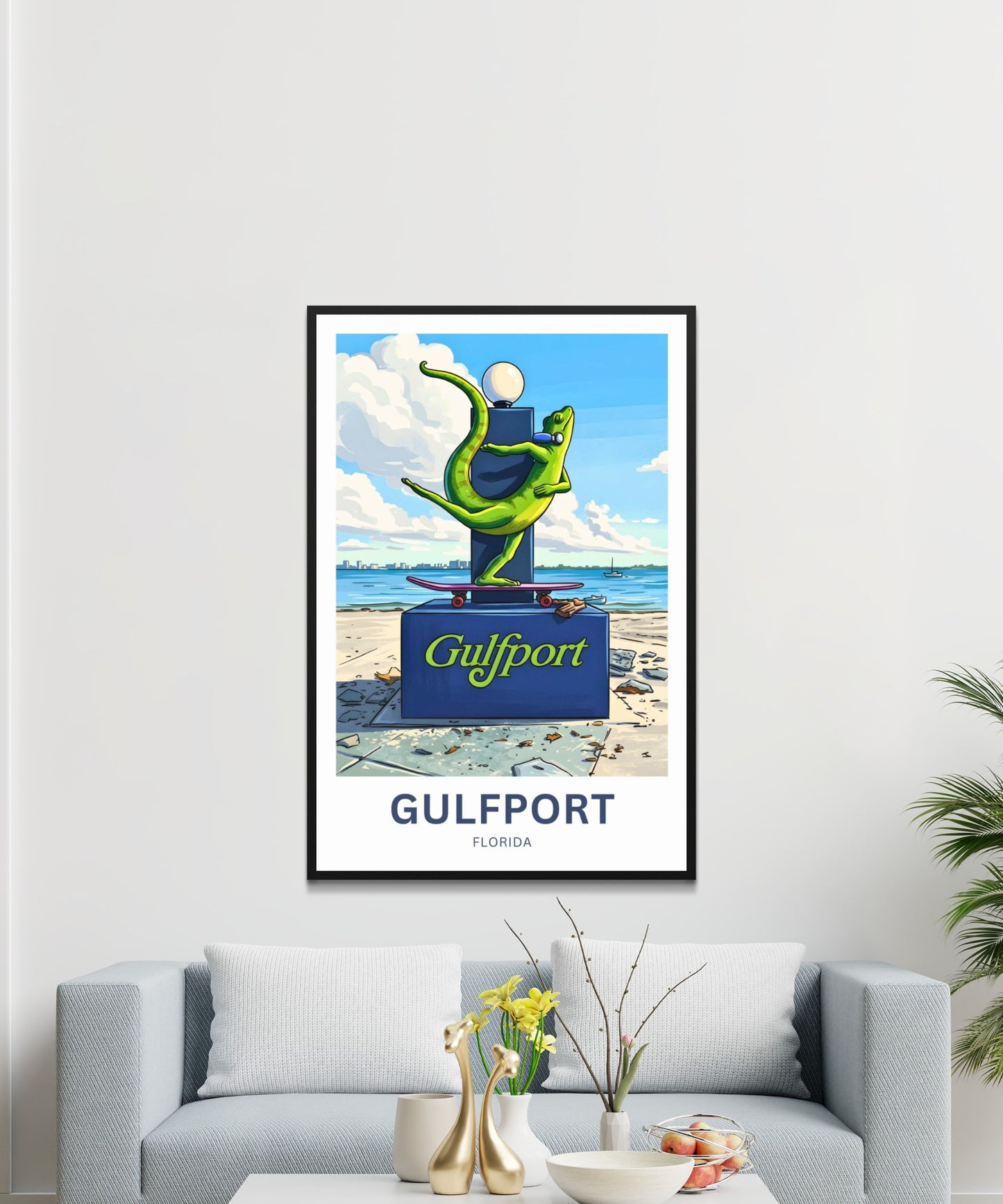 Gulfport, Florida Travel Poster - Icon
