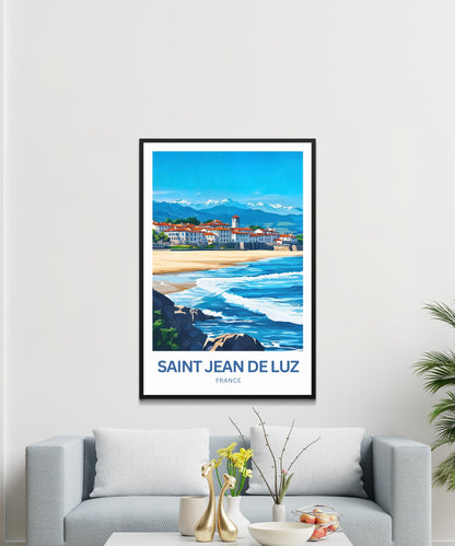 Saint-Jean-de-Luz Travel Poster - France Beach