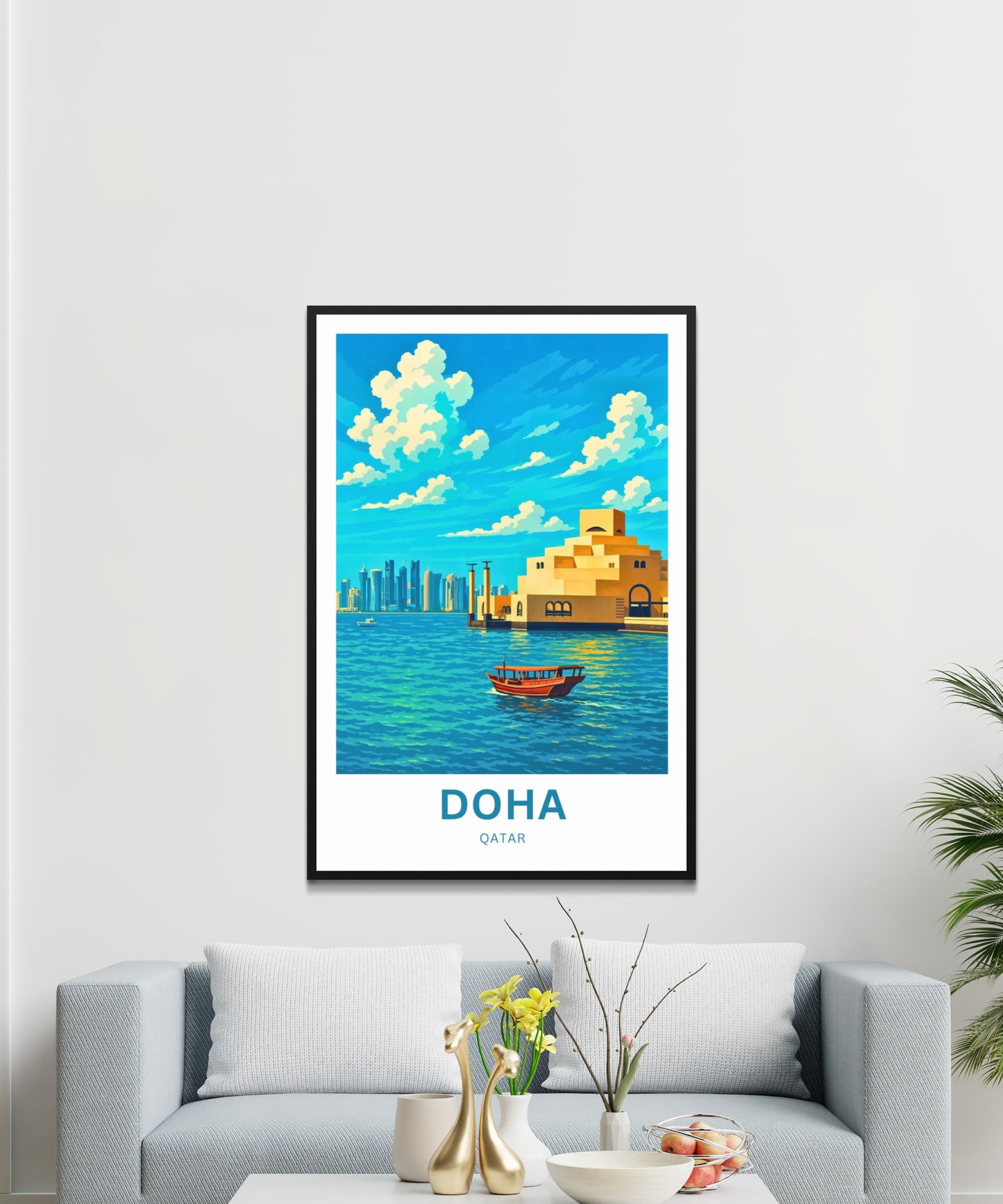 Doha Qatar Travel Poster - Iconic Islamic Museum