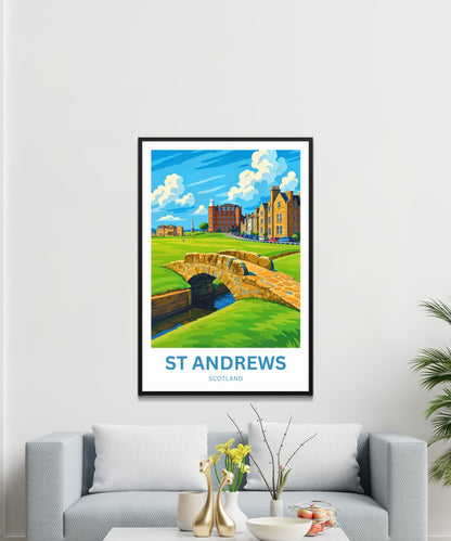 St. Andrews Travel Poster - Play Golf Where It All Began