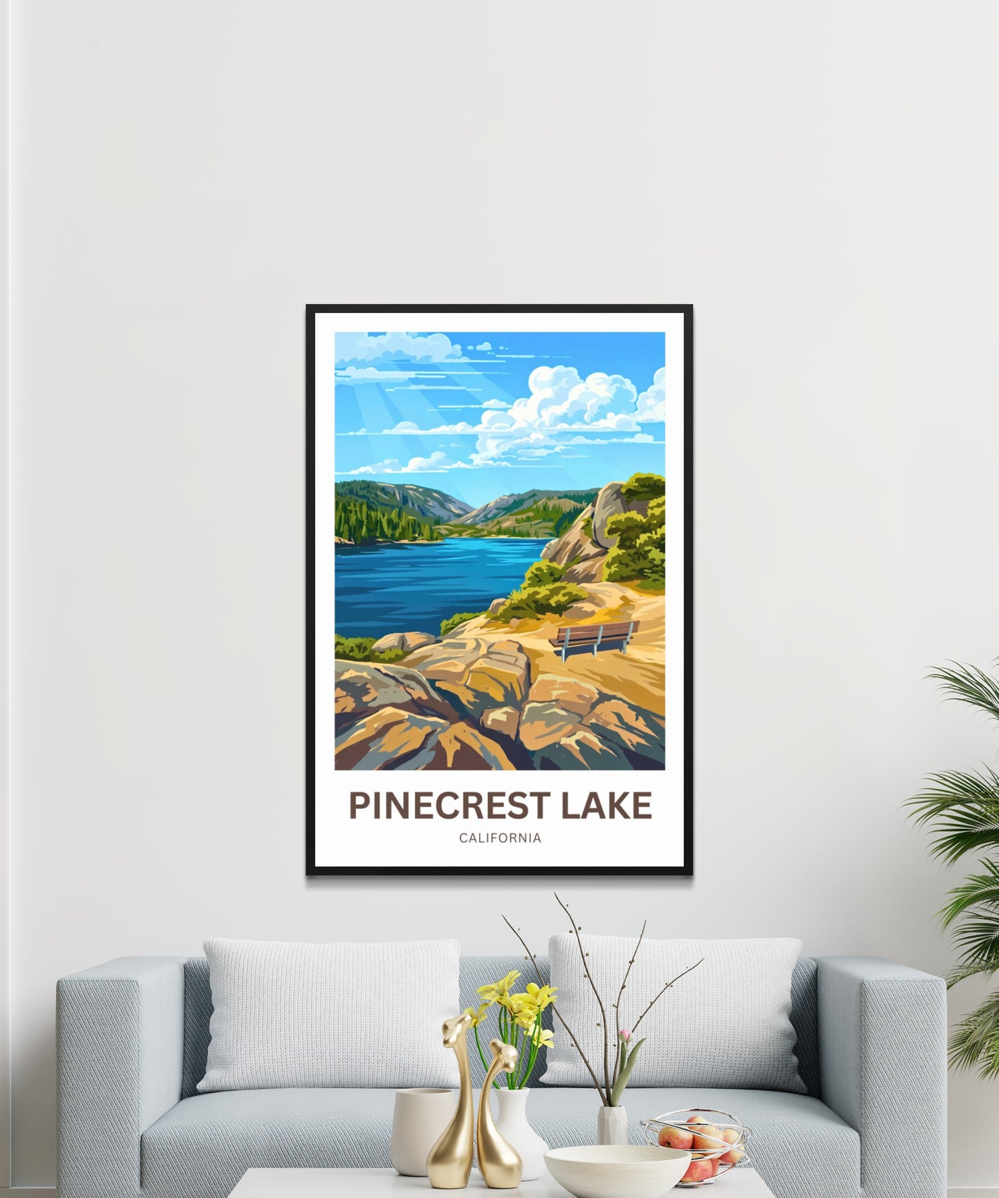 Pinecrest Lake Travel Poster - Into the Sierra Calm