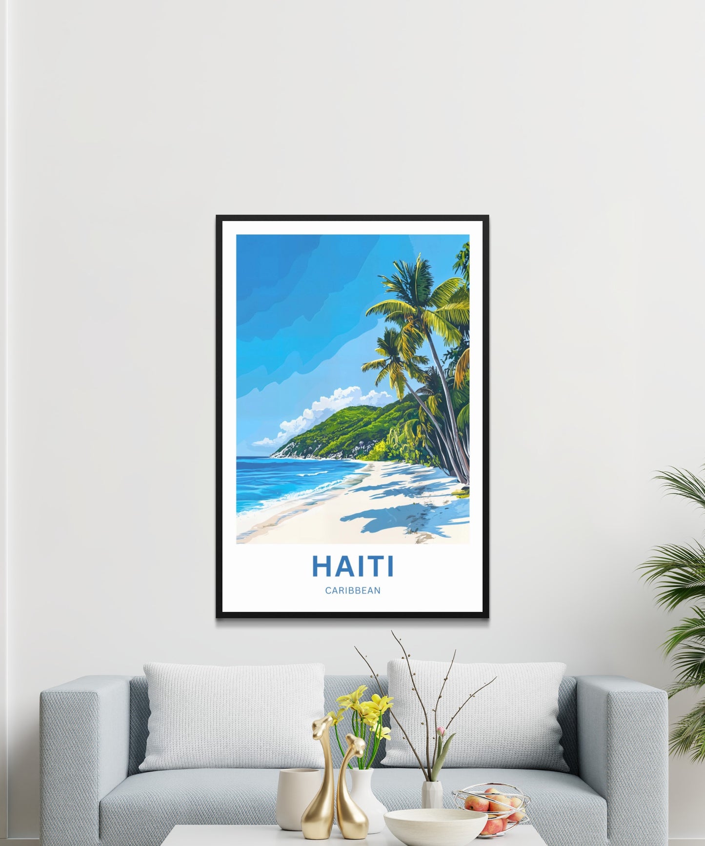 Haiti Travel Poster - Caribbean Beach