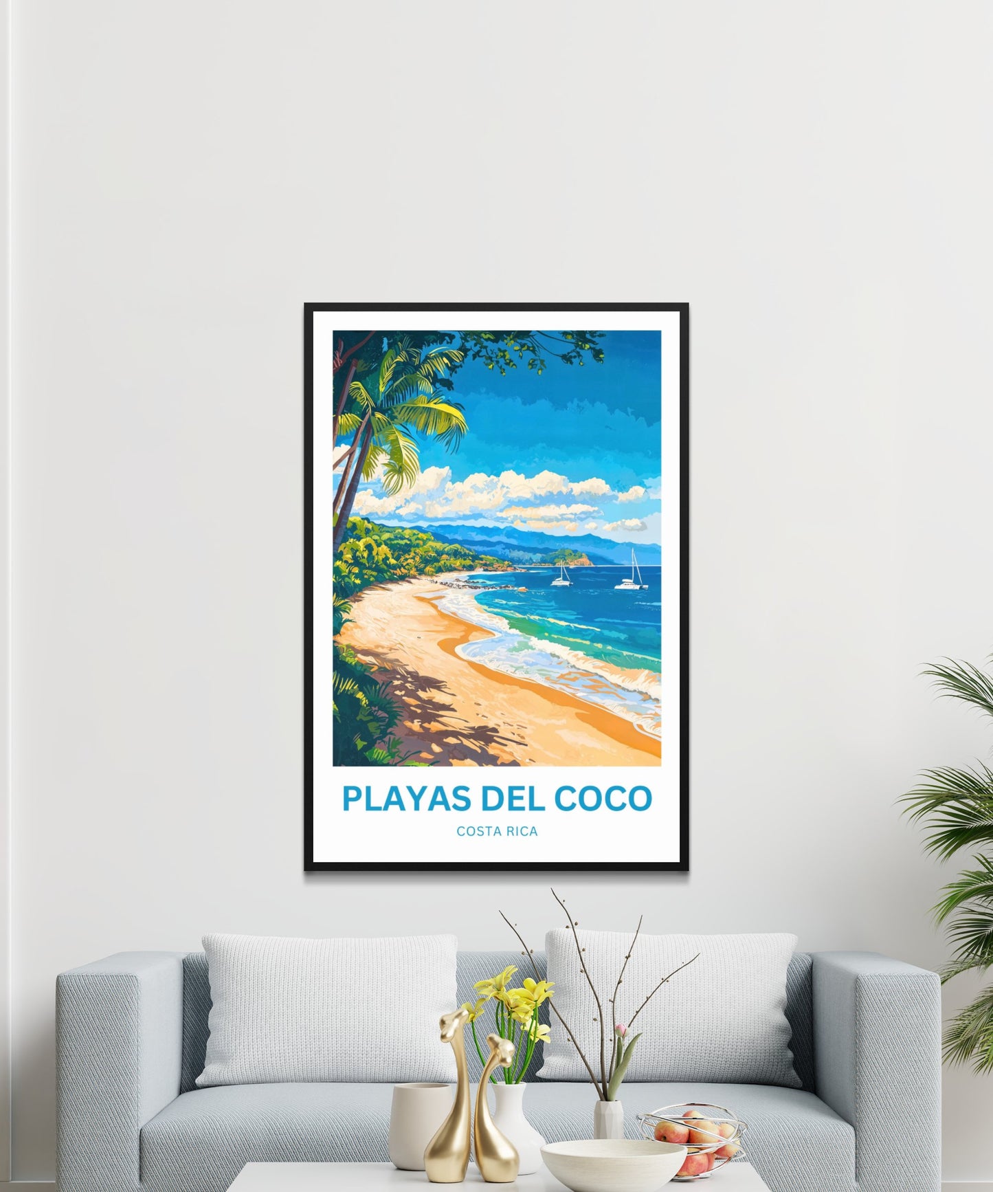 Playas del Coco Travel Poster  - Stunning Waters of Costa Rica