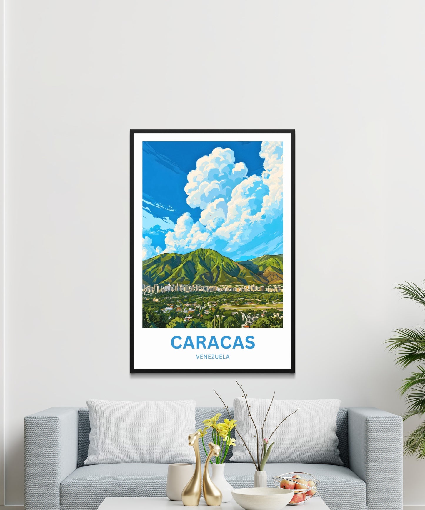 Caracas Travel Poster - City Beneath El Ávila