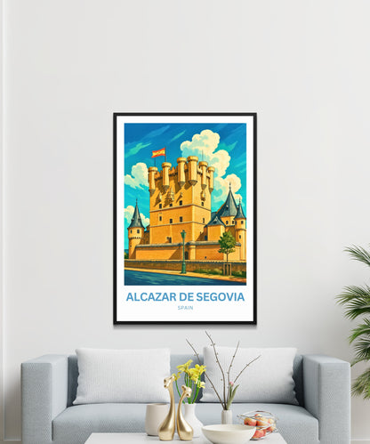 Alcázar de Segovia Travel Poster - Spain