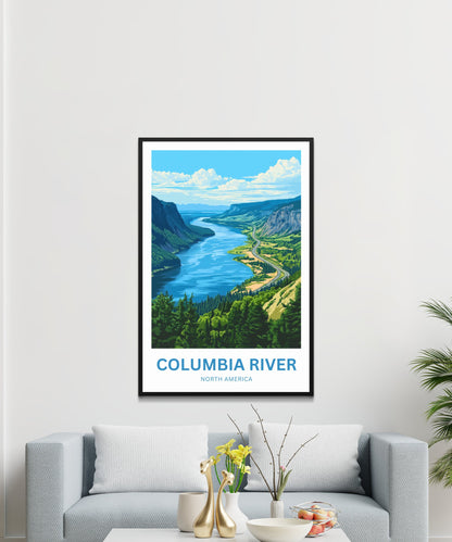 Columbia River Travel Poster- Washington