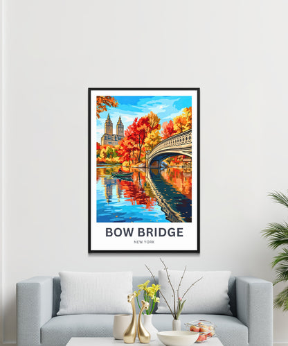 Bow Bridge  Travel Poster - Painted in Seasons