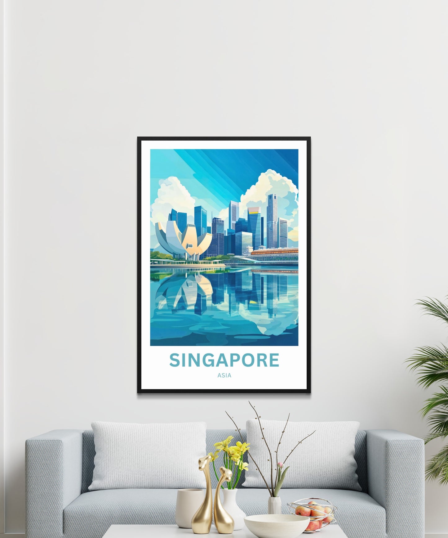 Singapore Travel Poster - Skyline Serenity