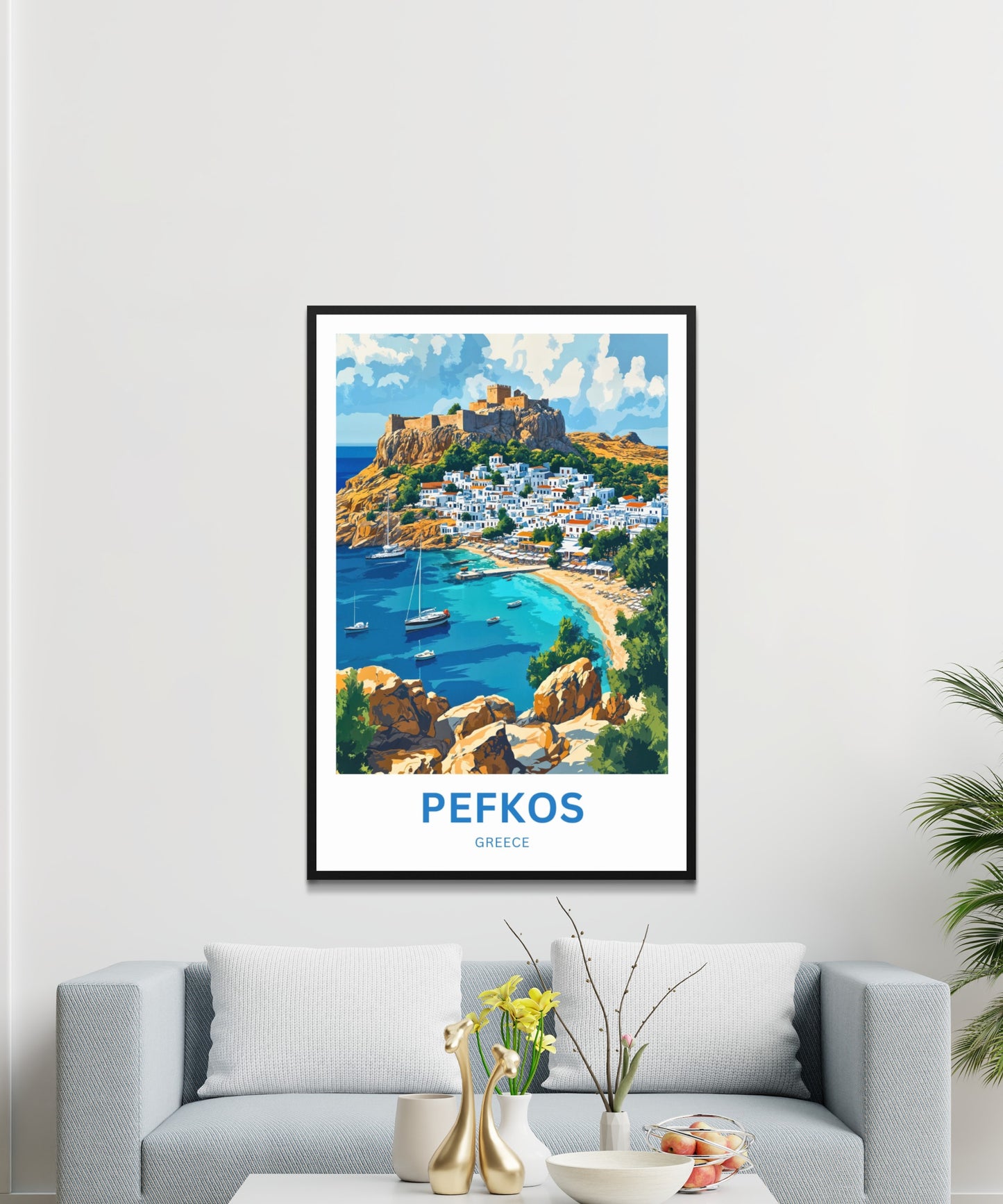 Pefkos Travel Poster - Rhodes Haven