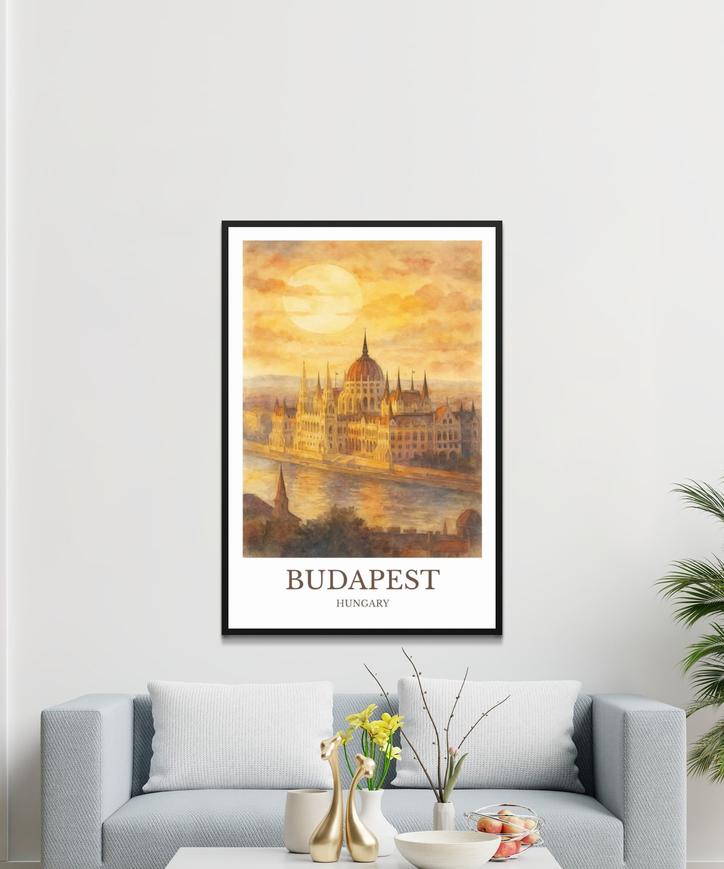 Budapest, Watercolor design poster, Hungary Print, Budapest Wall Art