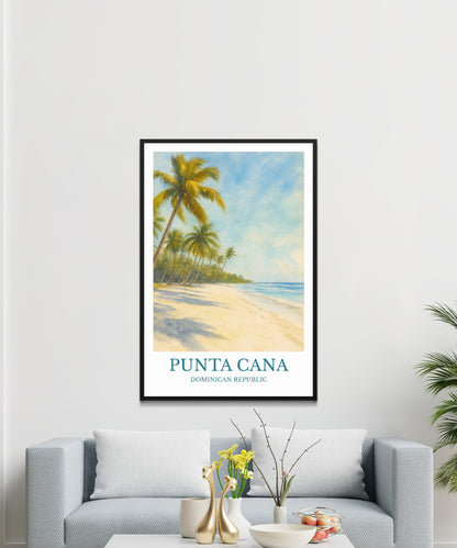 Punta Cana, Watercolor design poster, Dominican Republic Print, Punta Cana Wall Art