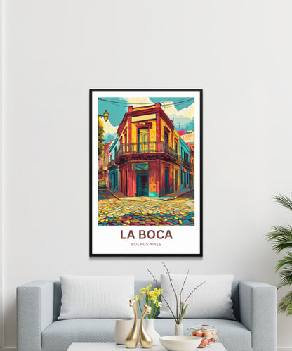 La Boca Travel Poster - The Colors of Buenos Aires