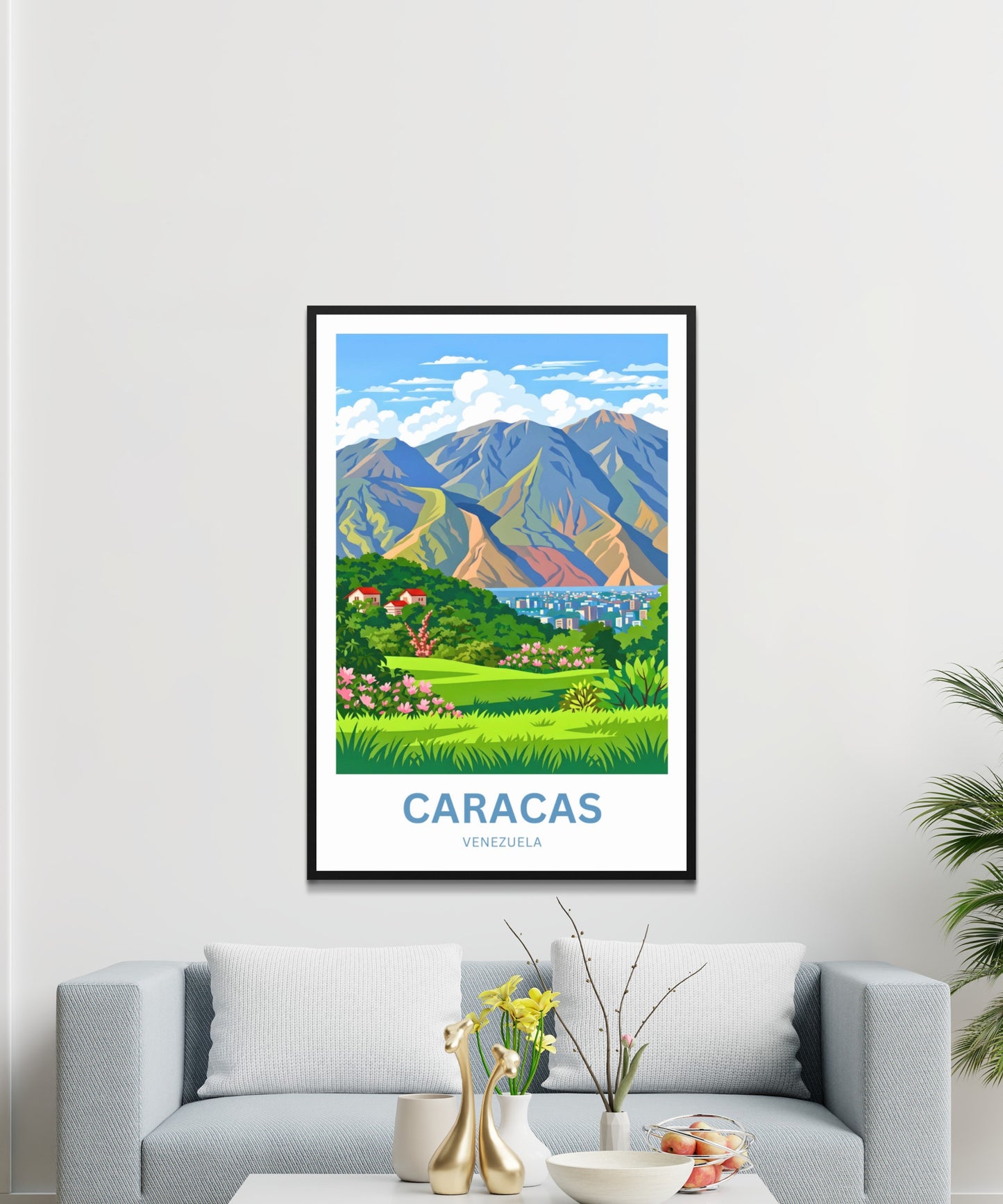 Caracas Travel Poster - Captivating Mountain View