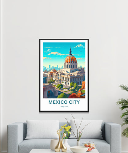 Mexico City Travel Poster