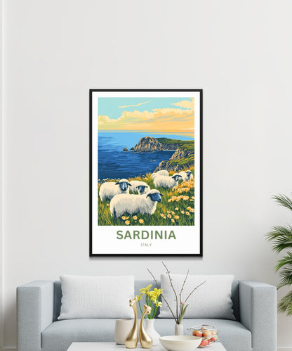 Sardinia Travel Poster - Heart of Sardinia