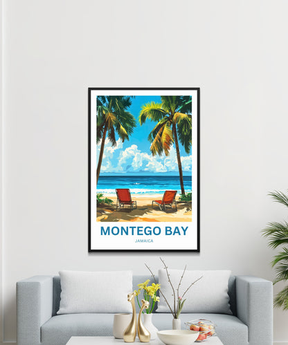 Montego Bay Travel Poster- Jamaican Breeze