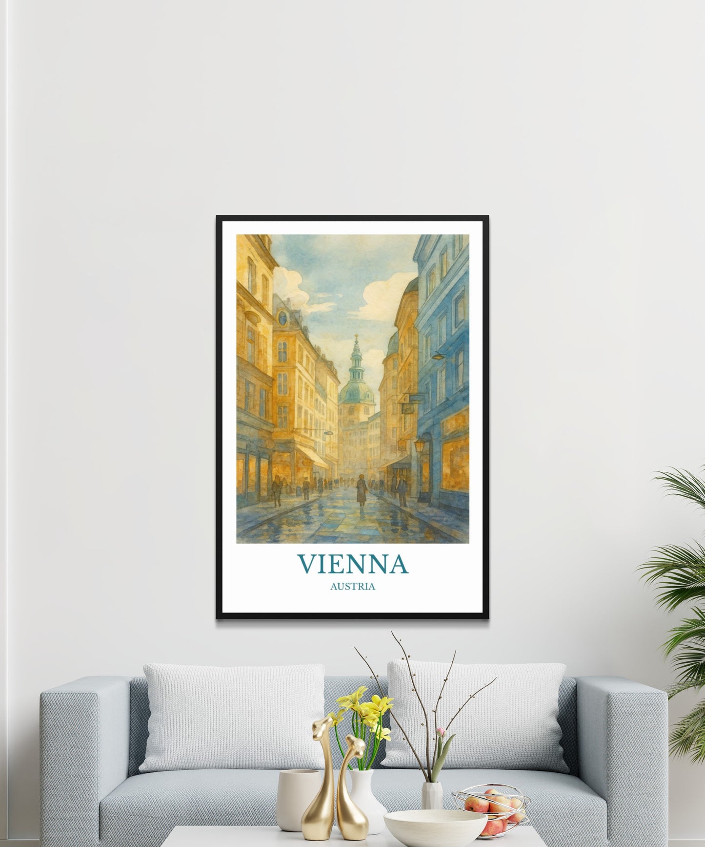 Vienna, Watercolor design poster, Austria Print, Vienna Wall Art