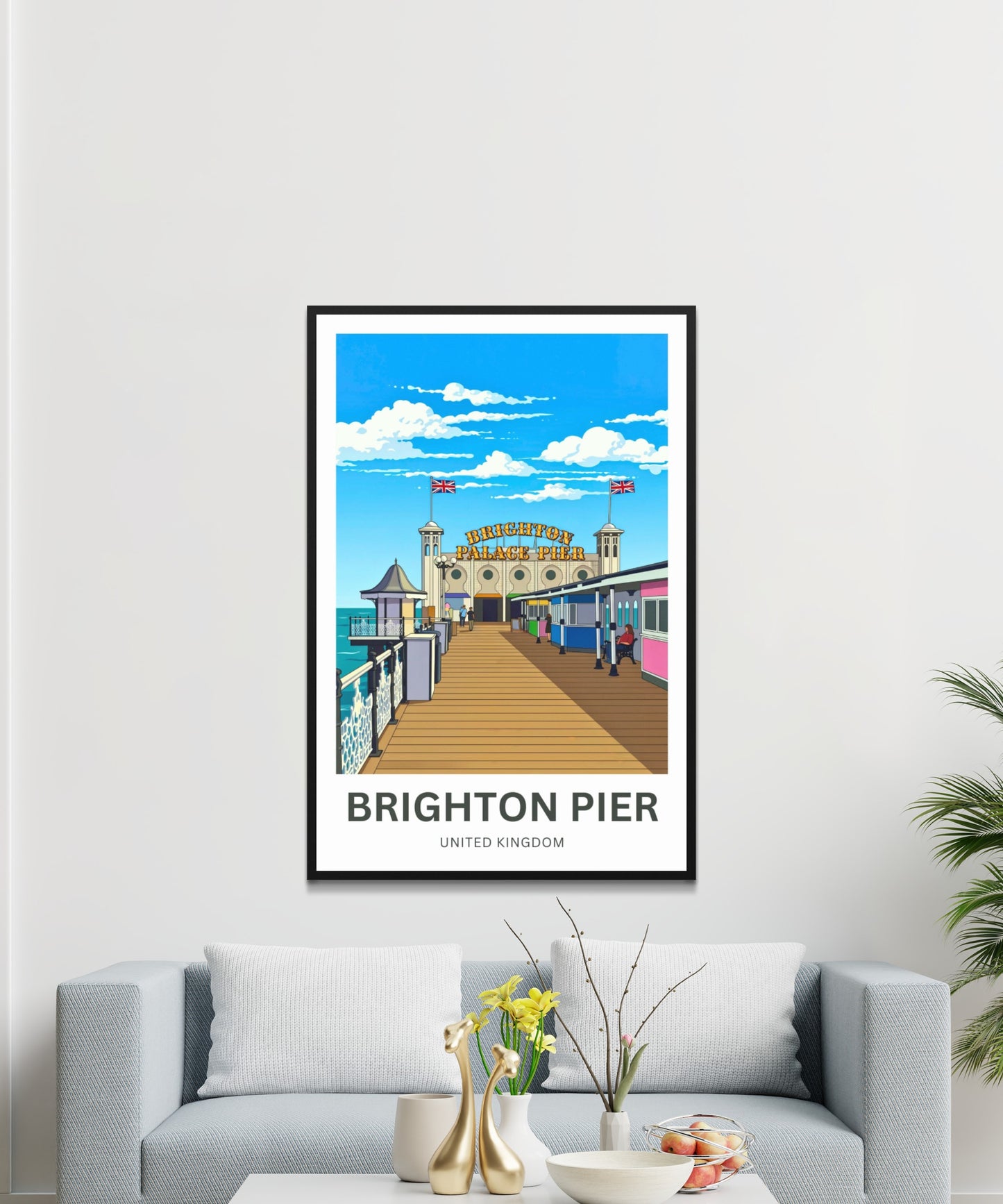 Brighton Pier Travel Poster - Coastal Joy