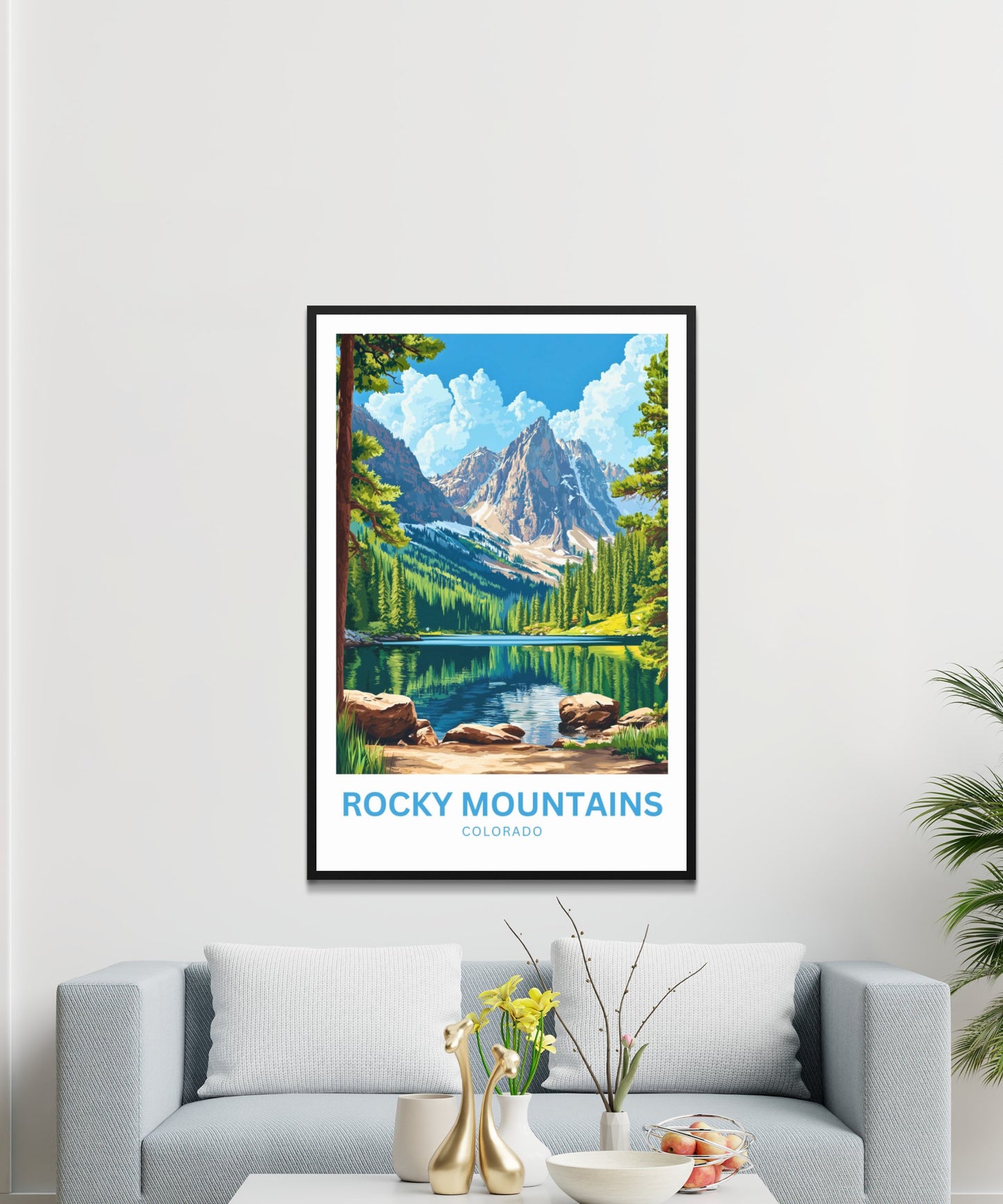 Rocky Mountains Travel Poster - Colorado Landscape