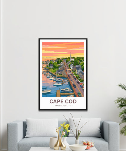 Cape Cod Travel Poster - Wonderful Coastal Sky