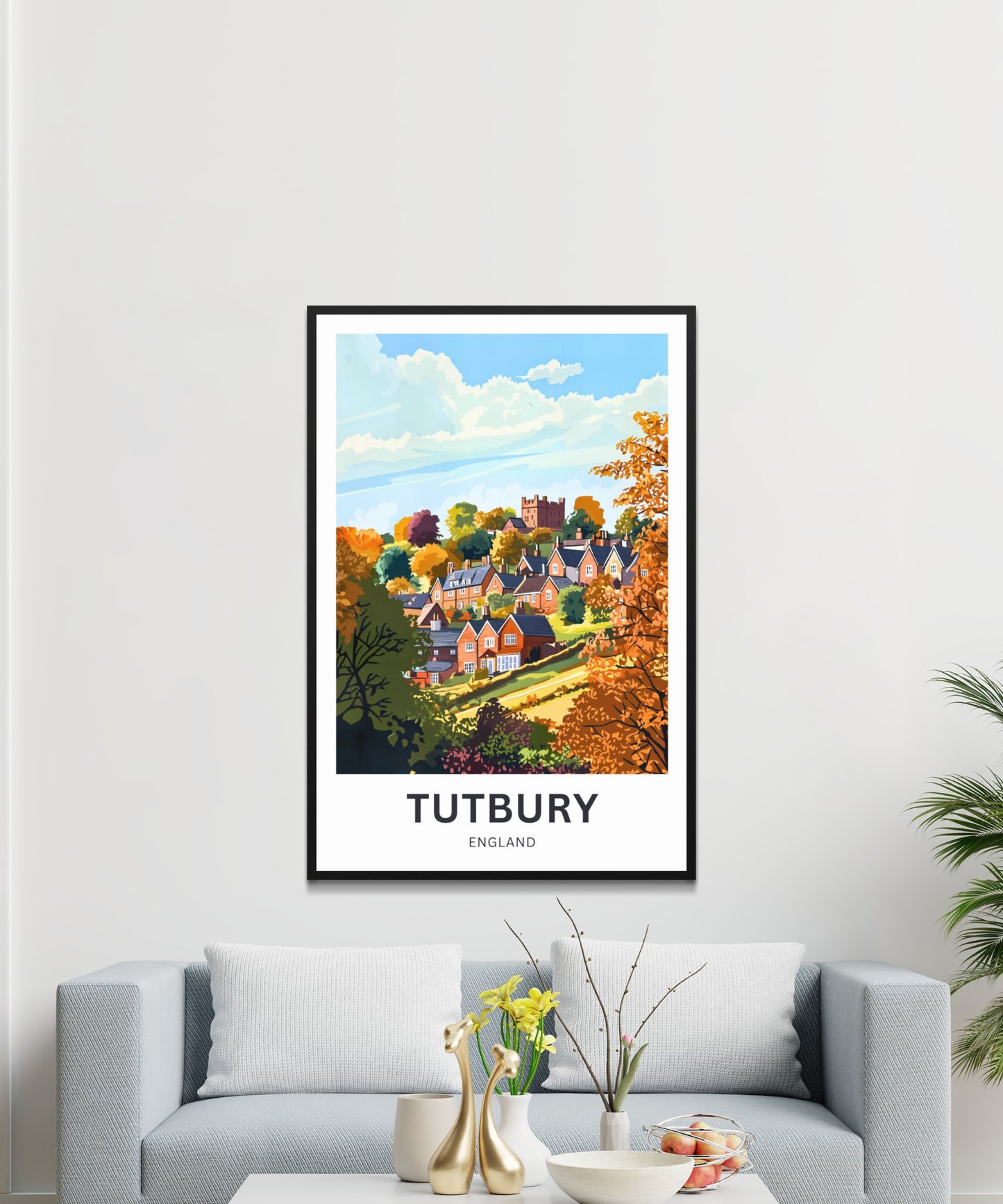 Tutbury Travel Poster - A Historic English Gem