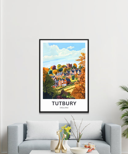 Tutbury Travel Poster - A Historic English Gem