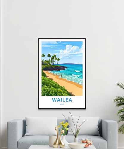 Wailea Travel Poster -  South Shore, Hawaii