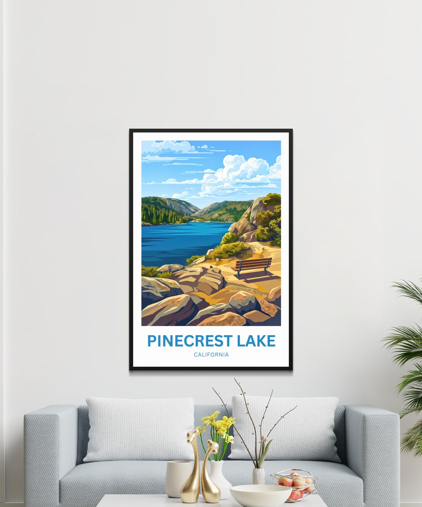 Pinecrest Lake Travel Poster - California Alpine Escape