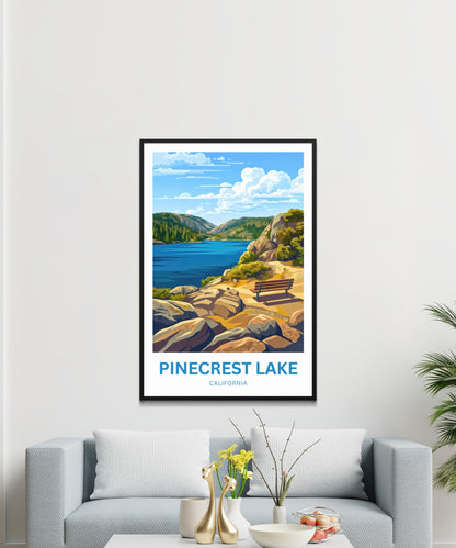 Pinecrest Lake Travel Poster - California Alpine Escape