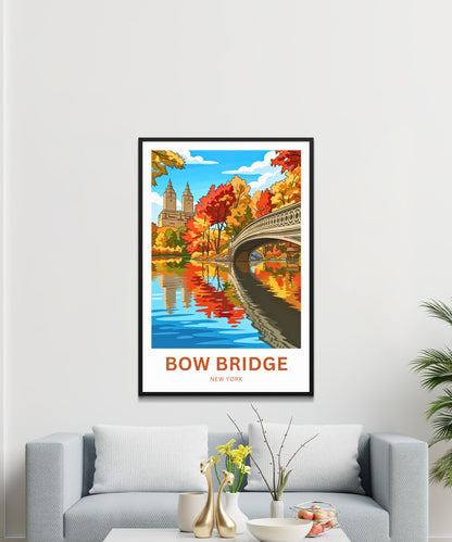 Bow Bridge  Travel Poster - Heart of Central Park