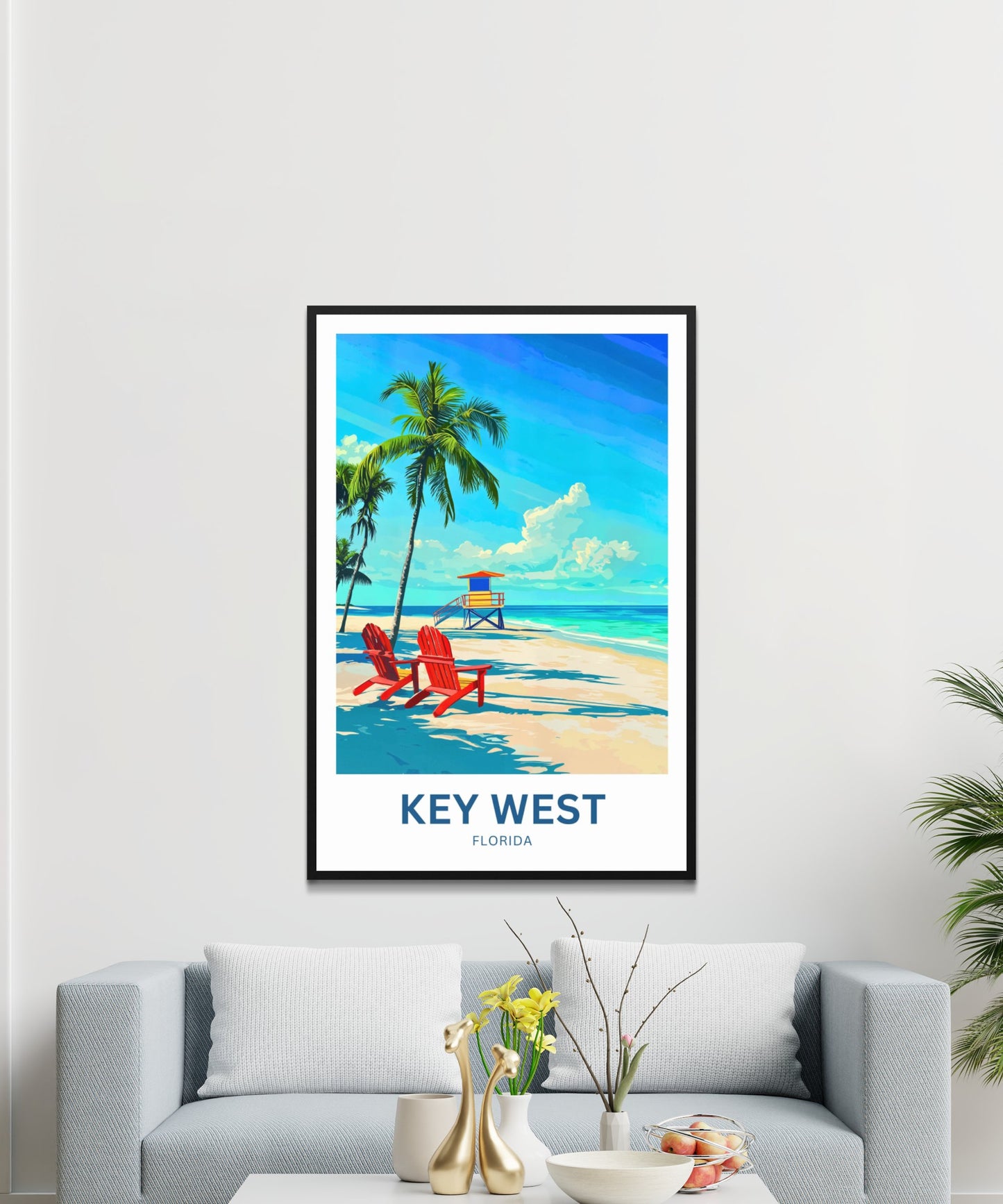 Key West Travel Poster - Florida Serene Beach