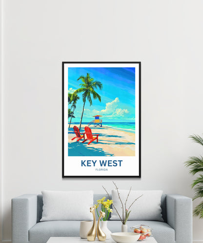 Key West Travel Poster - Florida Serene Beach