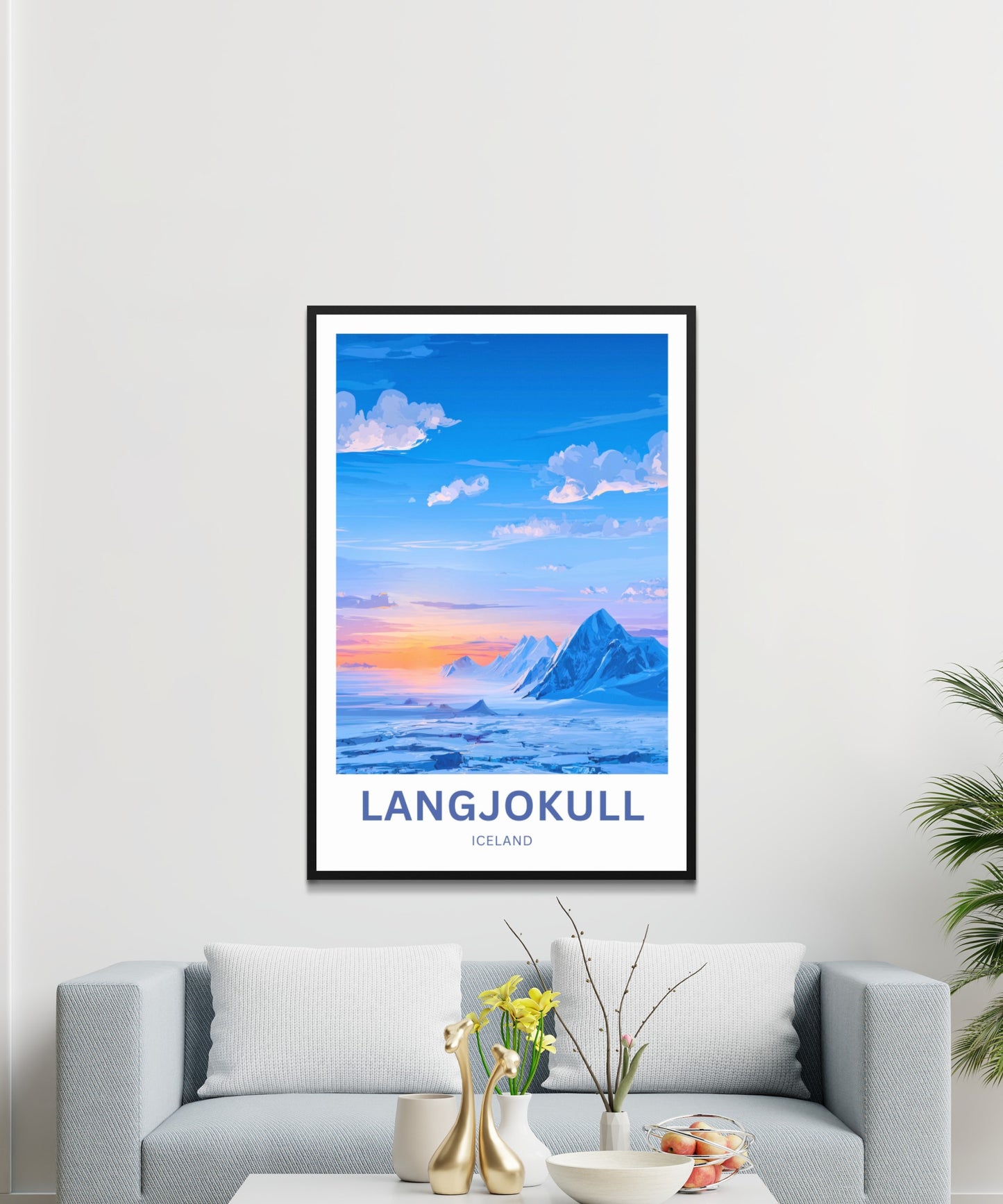 Langjökull Travel Poster - Mesmerizing Glacier of Iceland