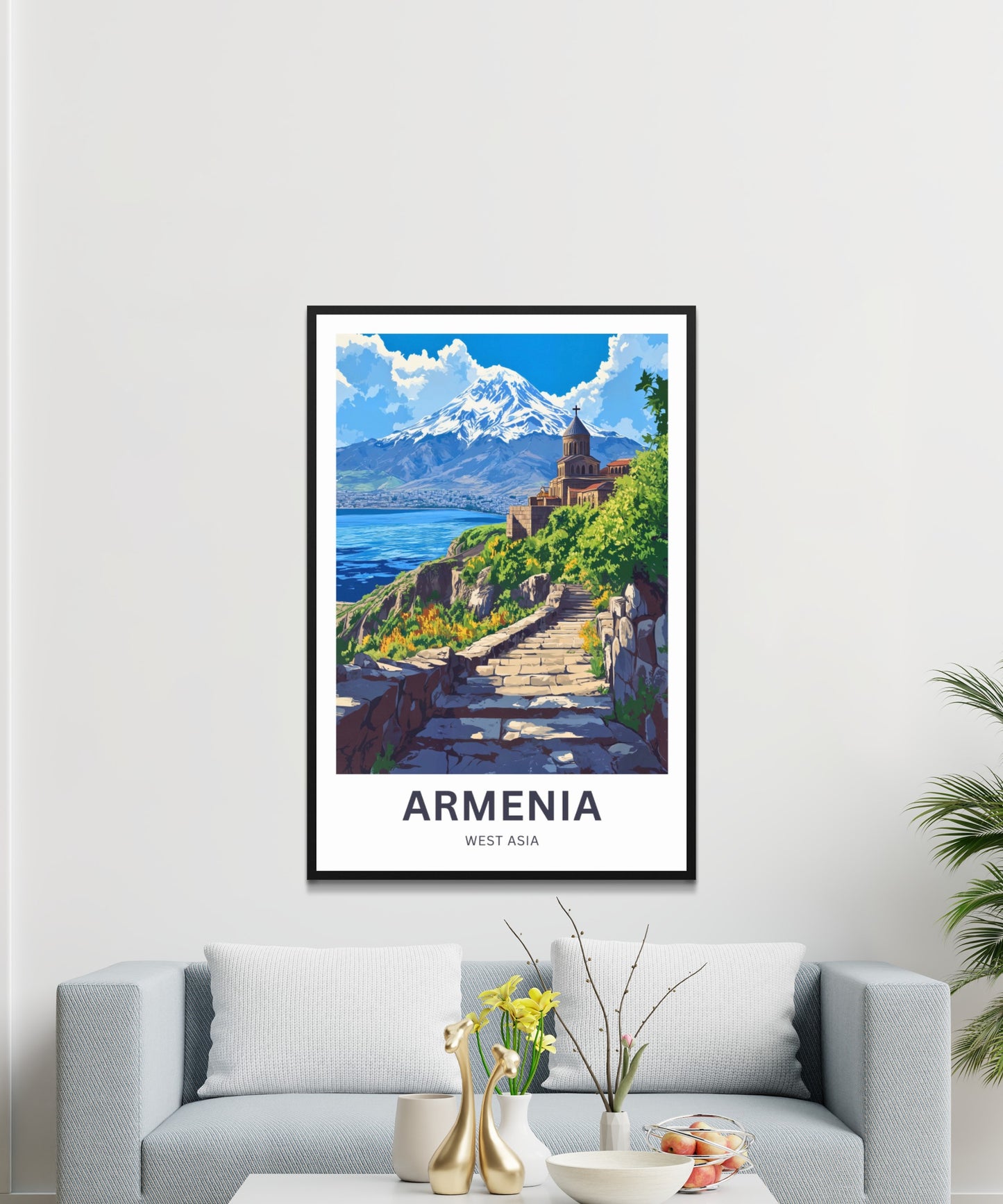 Armenia Travel Poster - Captivating Pathway View of  Land of Legends