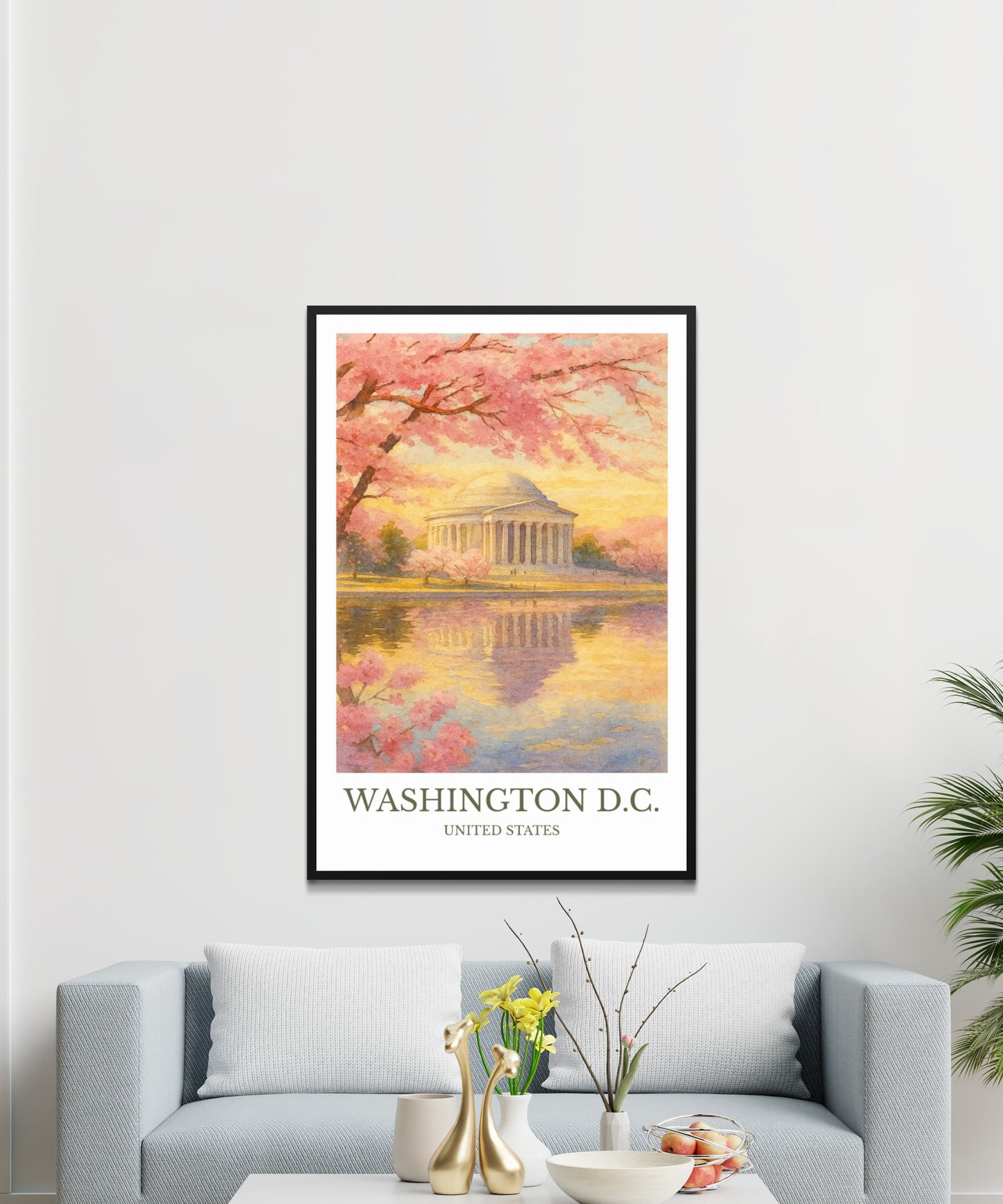 Washington, D.C, Watercolor design poster, United States Print, Washington, D.C Wall Art