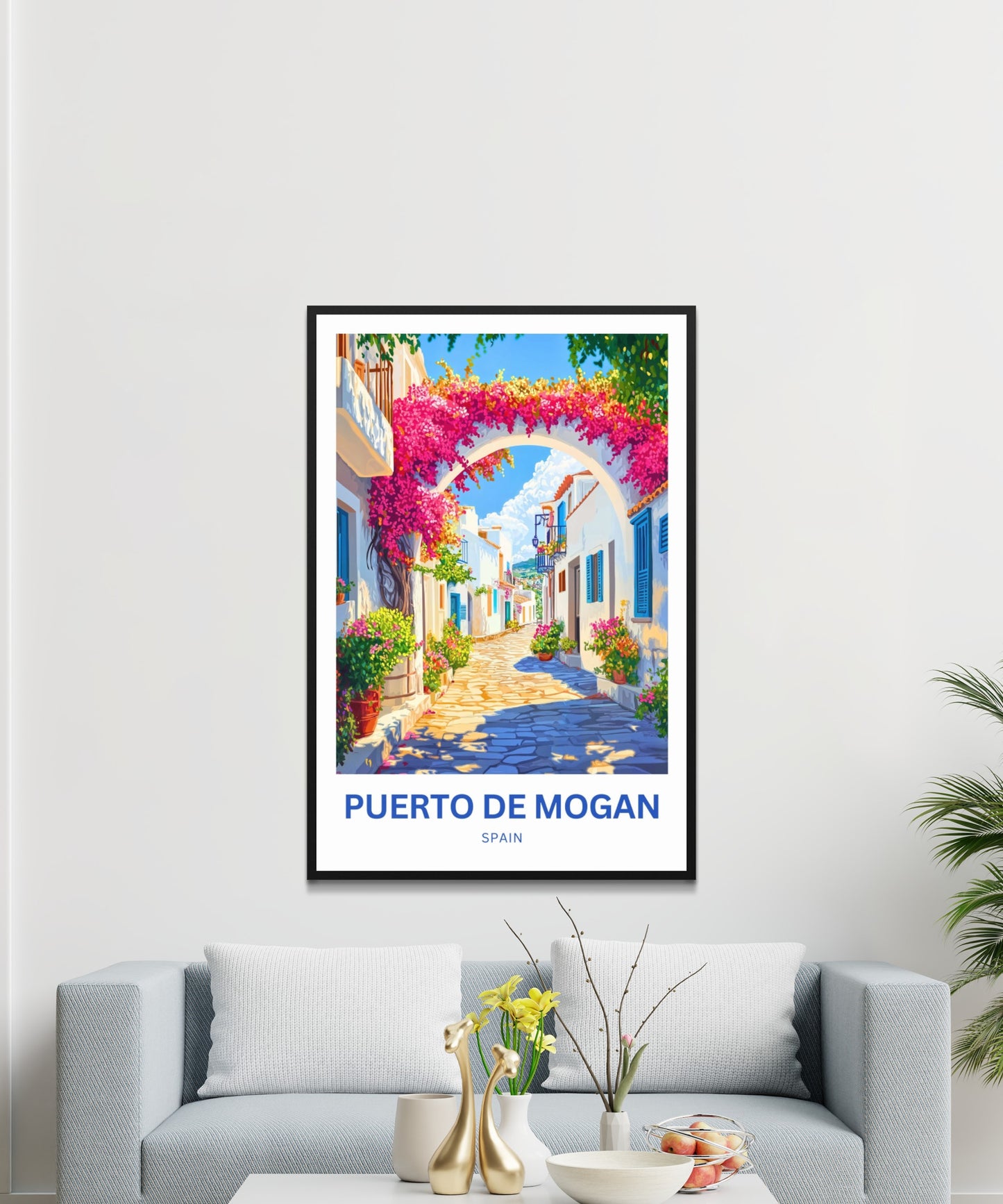 Puerto de Mogán Travel Poster - The Flowered Archway