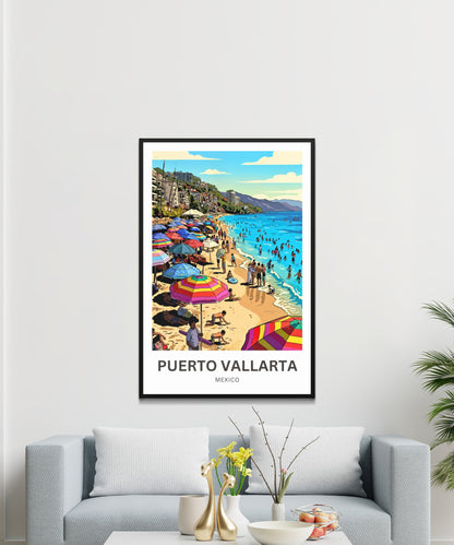 Puerto Vallarta  Travel Poster - Coastal Charm