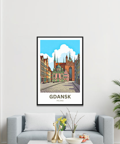Gdańsk  Travel Poster -Cathedral Views