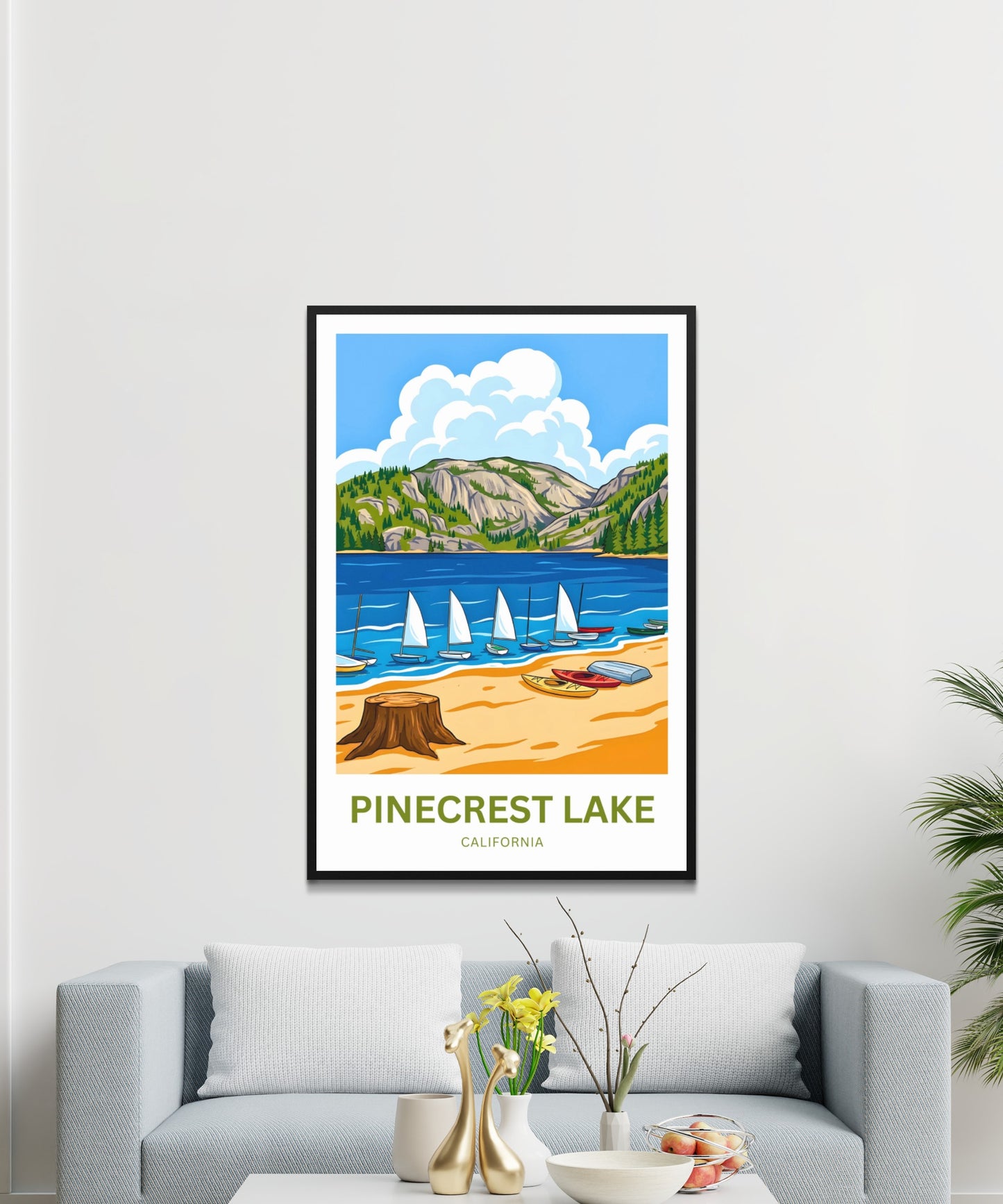 Pinecrest Lake Travel Poster - Lakeside Peace