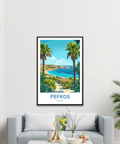 Pefkos Travel Poster - Holiday Dream
