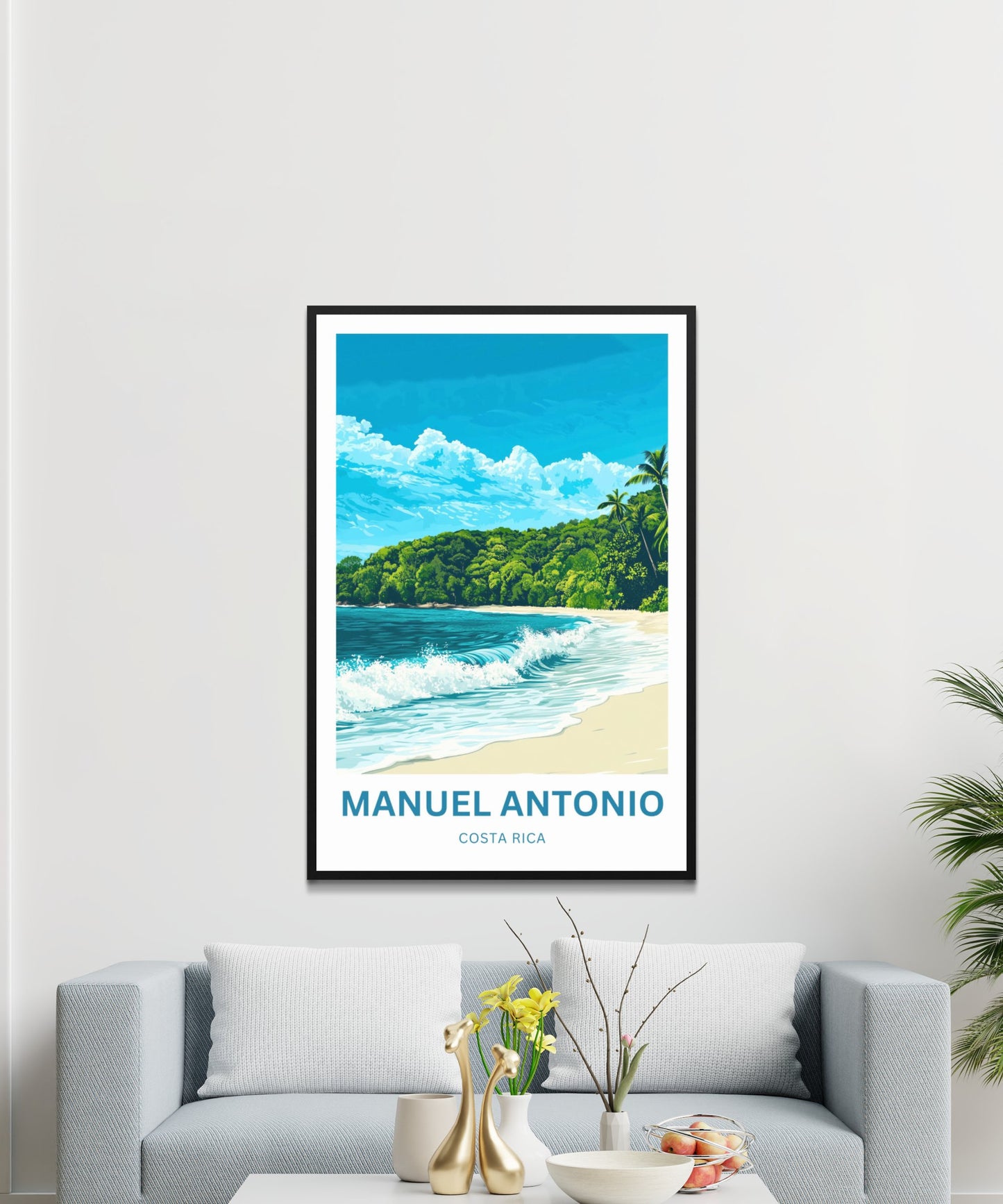 Manuel Antonio Travel Poster - Captivating Sandy Beach in Costa Rica