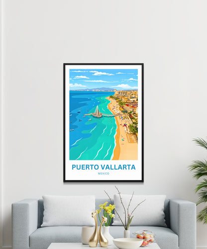 Puerto Vallarta  Travel Poster - Mexico